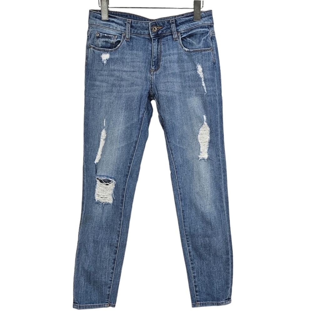 DL1961 Azalea Relaxed Skinny Distressed Denim Jeans 29" Inseam Cotton Casual 25 - Picture 2 of 14
